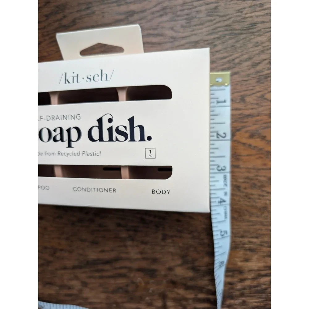 Kitsch Self-Draining Soap Dish Unisex OS Terracotta NEW Recycled Plastic 3-Bar